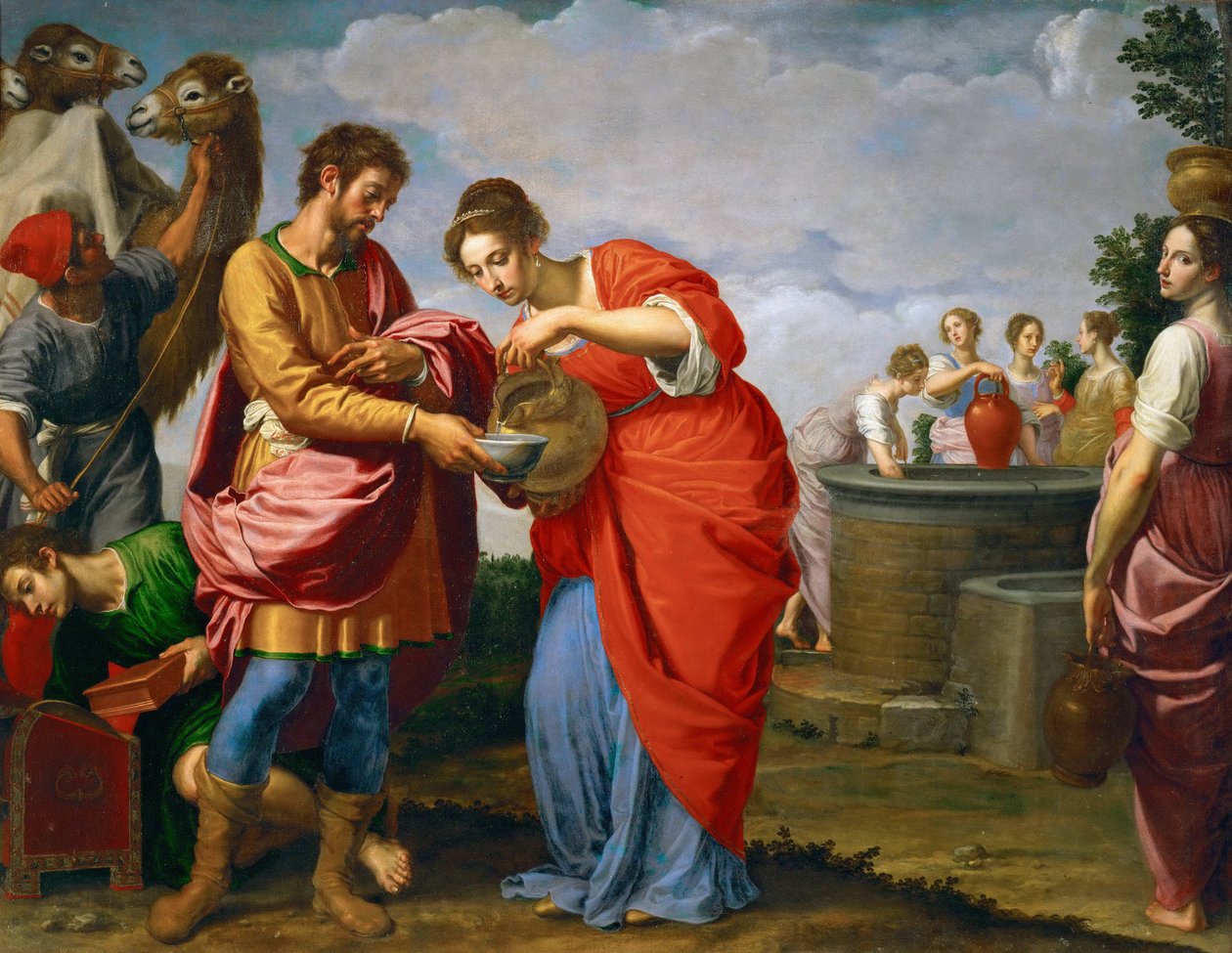 Rebecca ve Eliezer Kuyuda - Ottavio Vannini (1585-1643). Tuval üzerine yağlı boya, c. 1626. Ebat : 120x154 cm. Sanat Tarihi Müzesi, Viyana by Ottavio Vannini