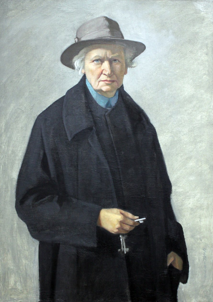 Tuşlarla kendi kendine portre by Ottilie Roederstein