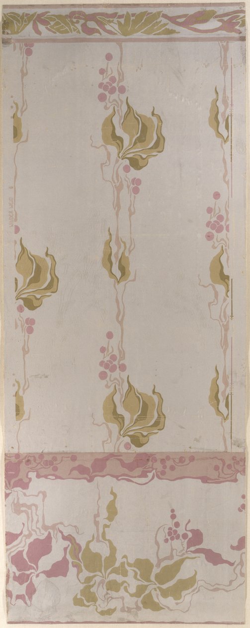 Virginia Creeper duvar kağıdı tasarımı, 1902, Tapetenfabrik Engelhard, Mannheim tarafından üretildi, by Otto Eckmann