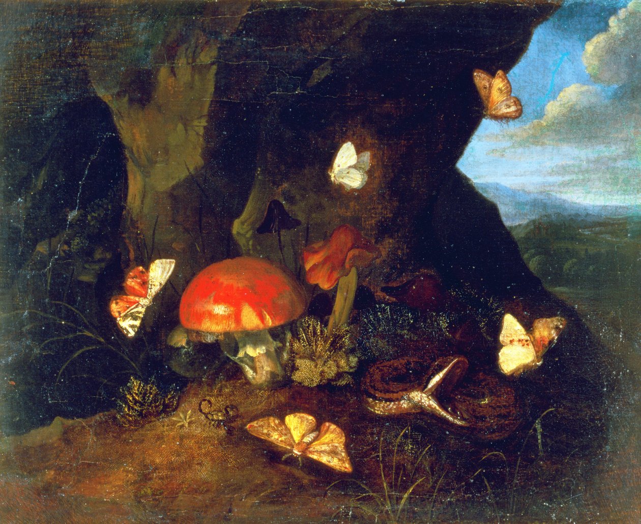 Çalılık ve vahşi yaşam by Otto Marseus  van Schrieck