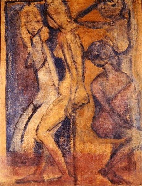 Üç Kız, 1922 (rekto için bkz. 274039) by Otto Mueller