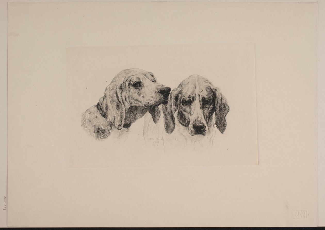 Danca: İki köpek kafası by Otto Bache