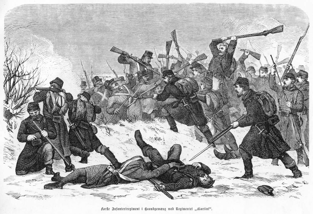 Alay "Martini", pub ile Haandgemæng İlk Piyade Alayı. 1865 (gravür) by Otto Bache