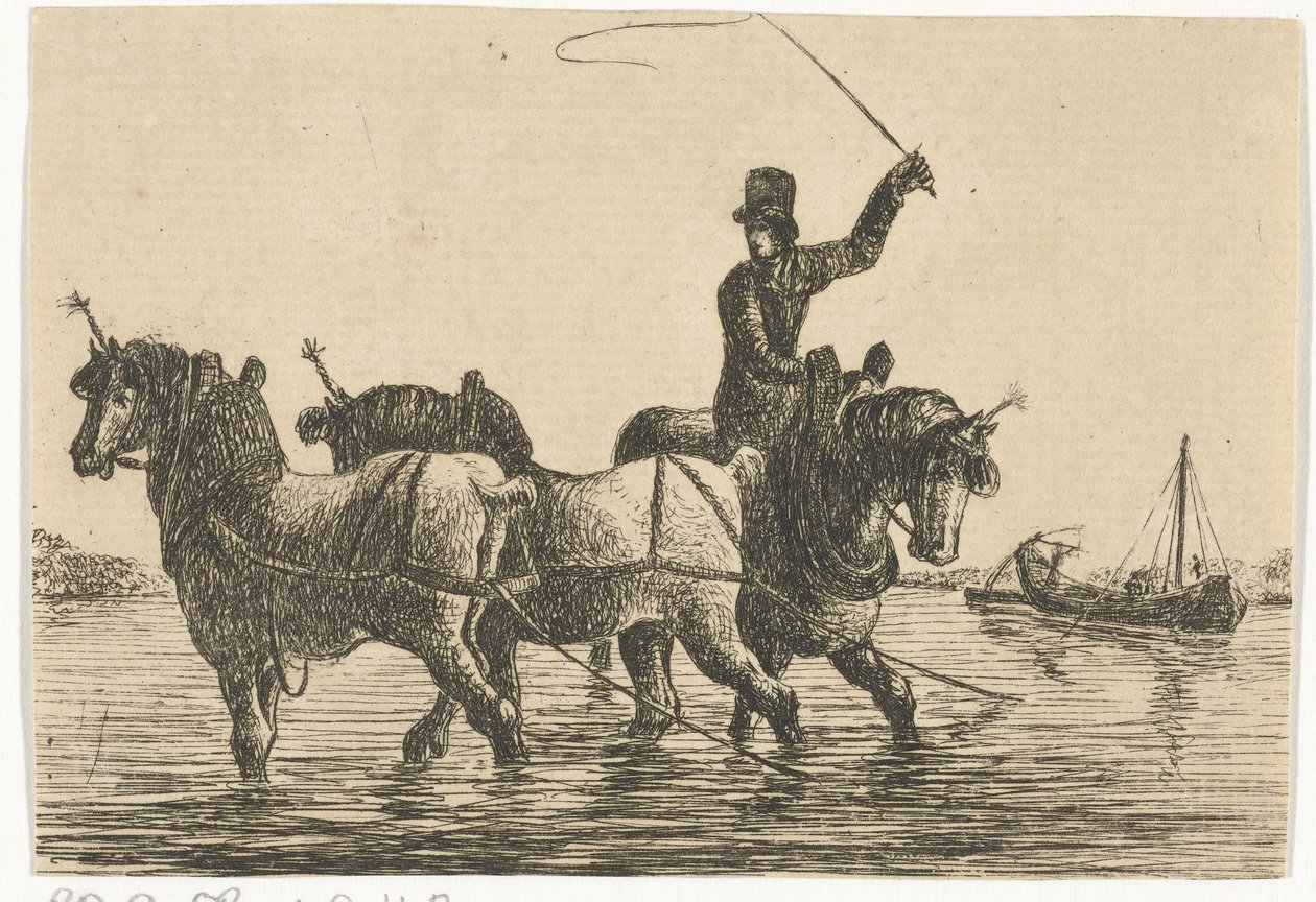 Suda üç taslak at by Otto Baron Howen