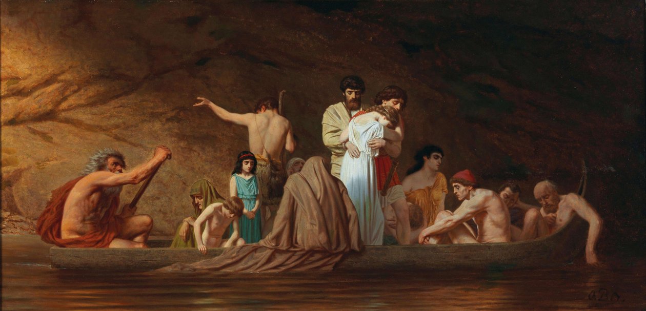 Charon Barque, 19. yüzyılın ikinci yarısı.. by Otto Brausewetter