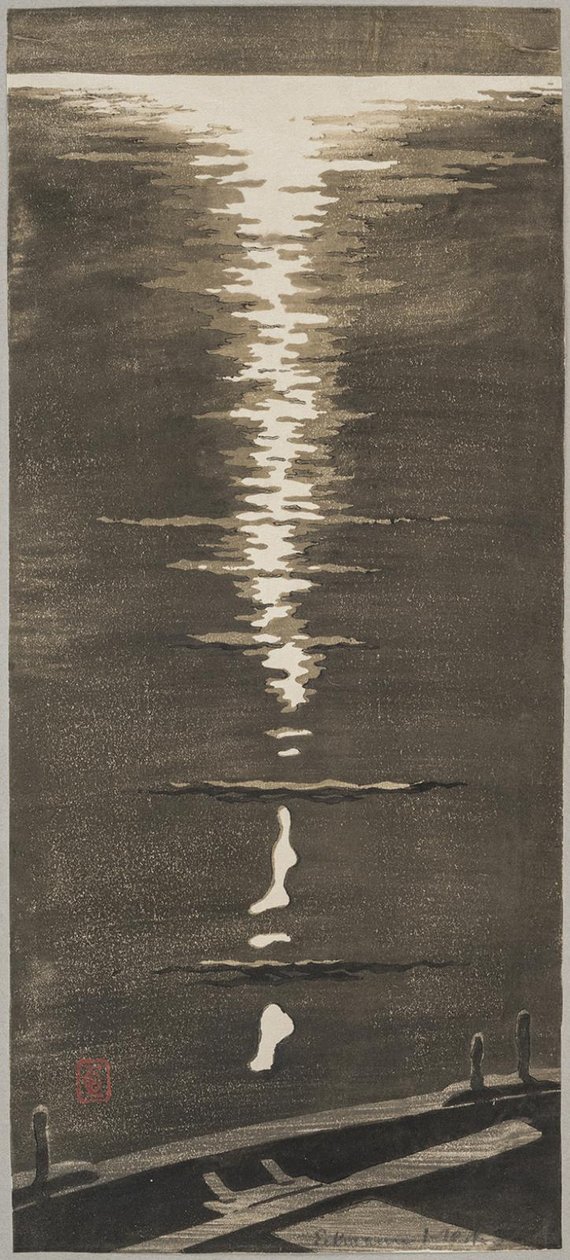 denizde ay ışığı by Otto Eckmann