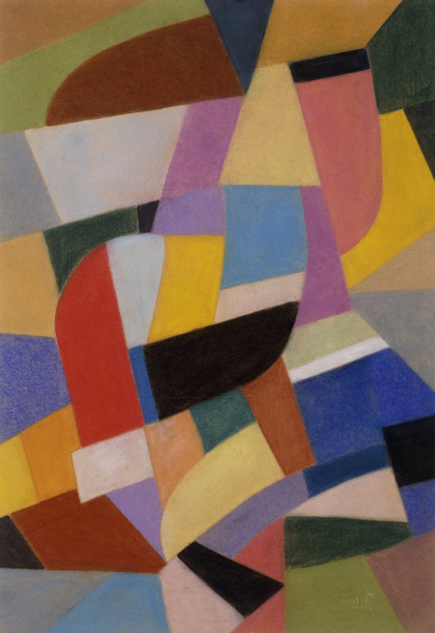 Kompozisyon; Kompozisyon, c.1935-1937 (kağıt üzerinde pastel) by Otto Freundlich