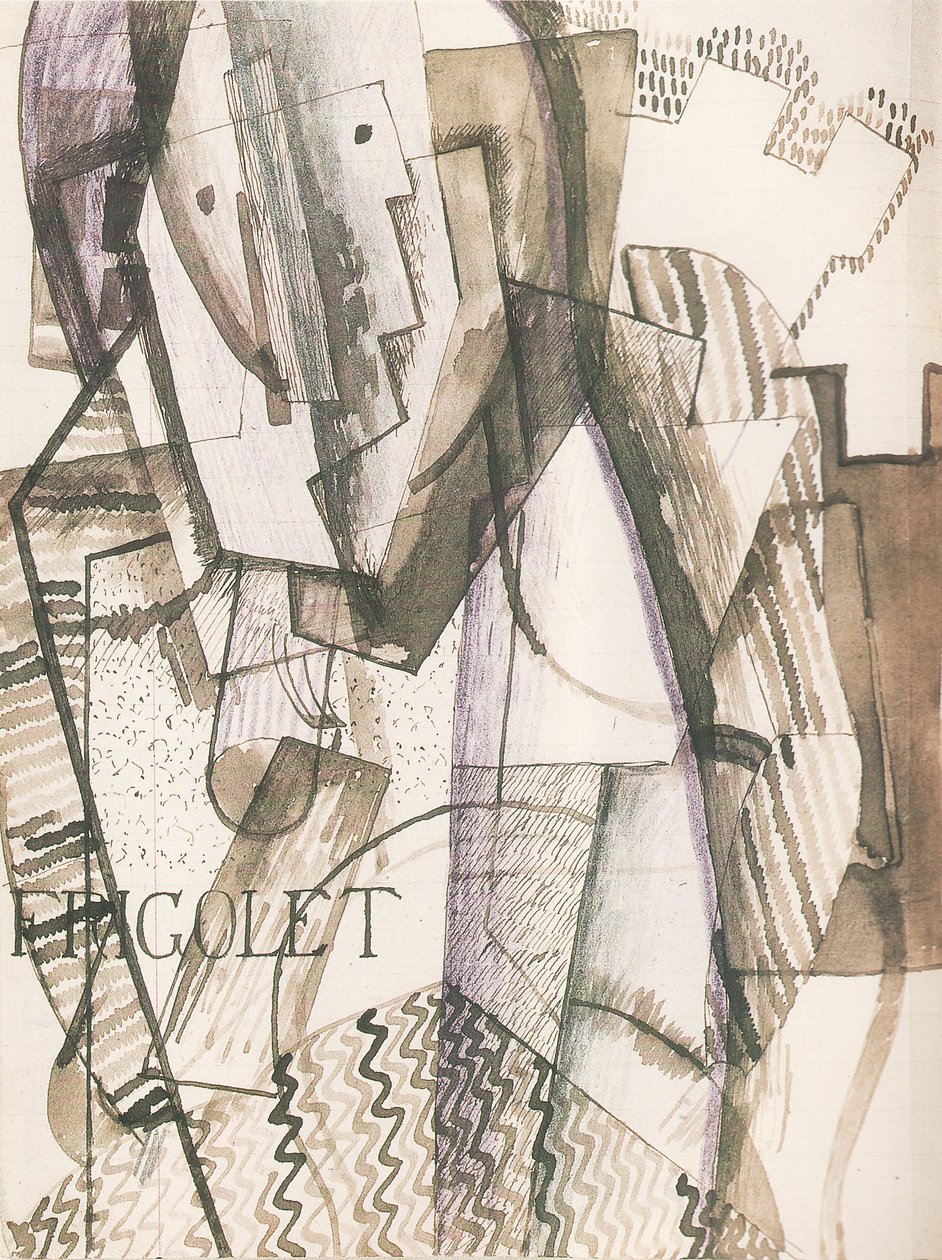 Duvarların önündeki figür, 1916 by Otto Gutfreund