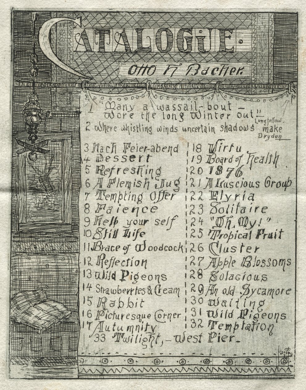 Katalog, 1878. by Otto H. Bacher