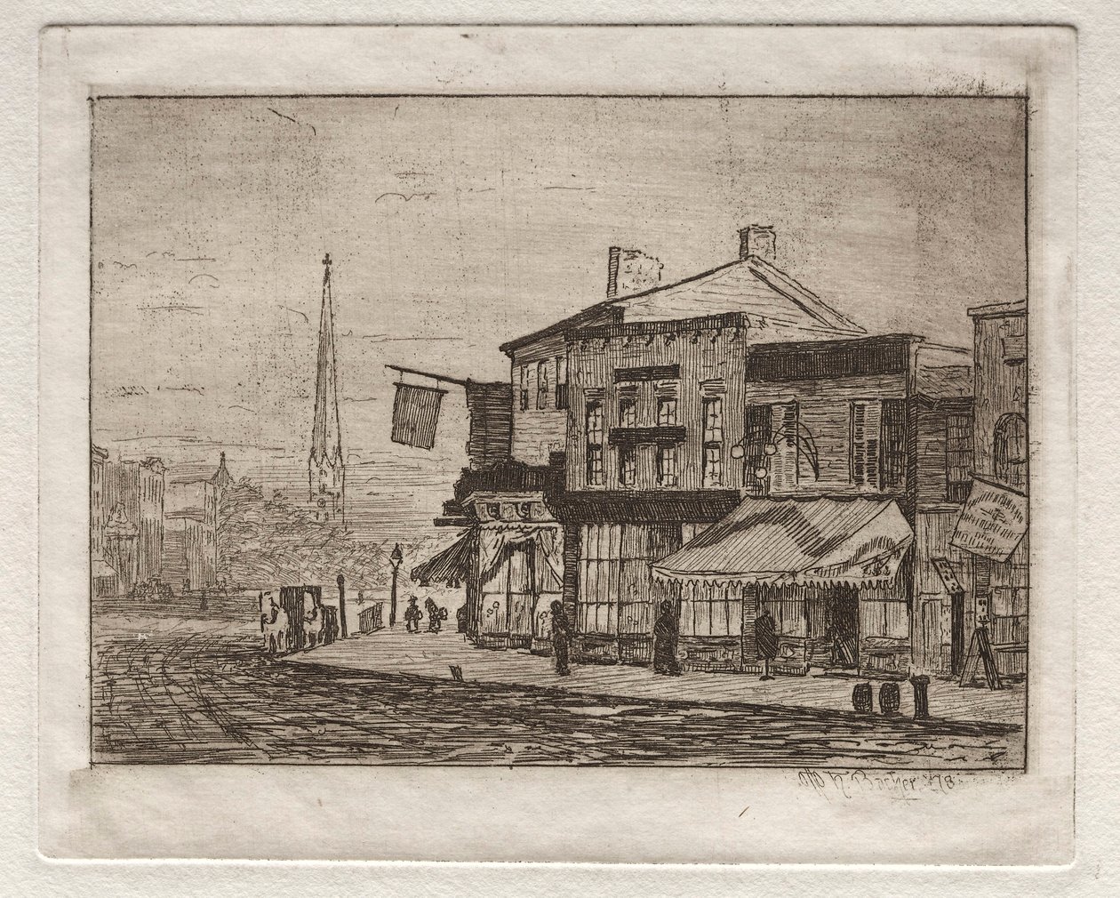 Cleveland, Woodland Bulvarı ve Kartal Sokağı, 1878. by Otto H. Bacher
