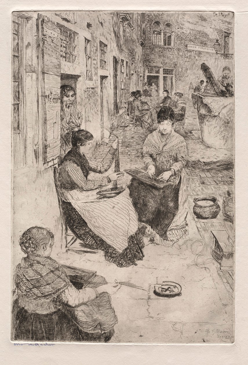 Venedik Gravürleri: Boncuk İpleri, 1882. by Otto H. Bacher
