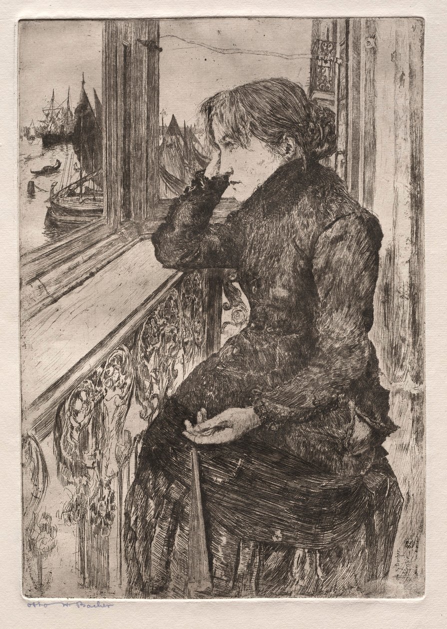 Venedik Gravürleri: Güzel Manzara, 1882. by Otto H. Bacher