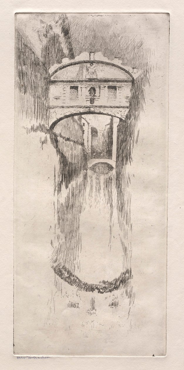 Venedik Gravürleri: Ahlar Köprüsü, 19. yüzyıl. by Otto H. Bacher