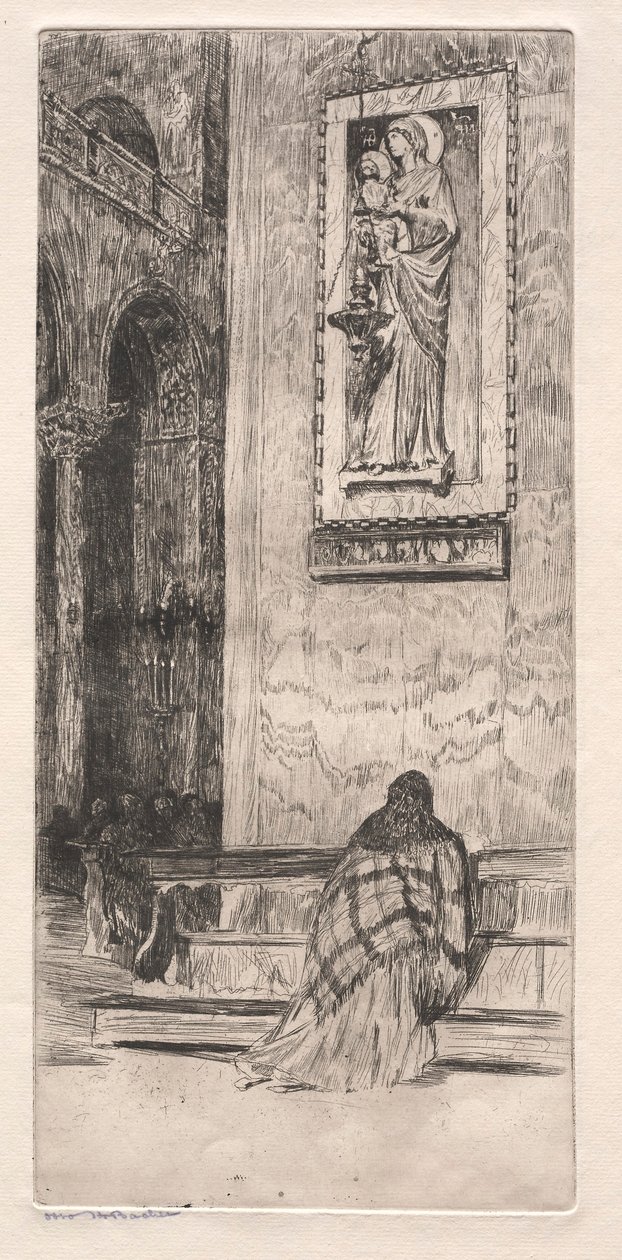 Venedik Gravürleri: St. Marks, 19. yüzyıl. by Otto H. Bacher