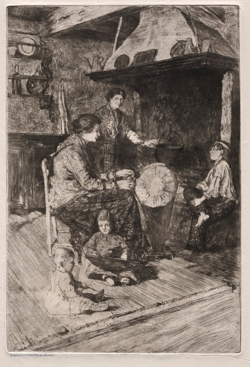 Venedik Gravürleri: Dantel Yapıcılar, 19. yüzyıl. by Otto H. Bacher