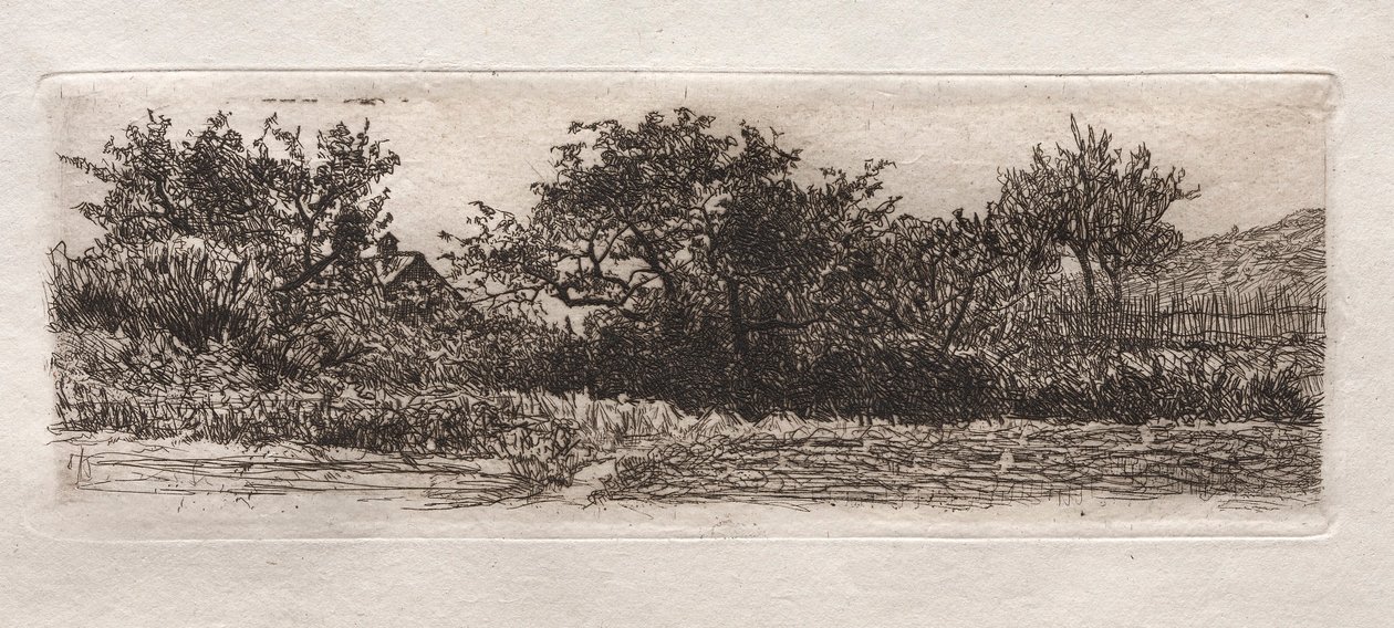 Çatılar ve Ağaçlar, 1879. by Otto H. Bacher
