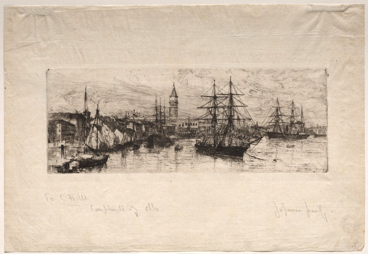 Denizcilik ve Ducal Sarayı, 1880. by Otto H. Bacher