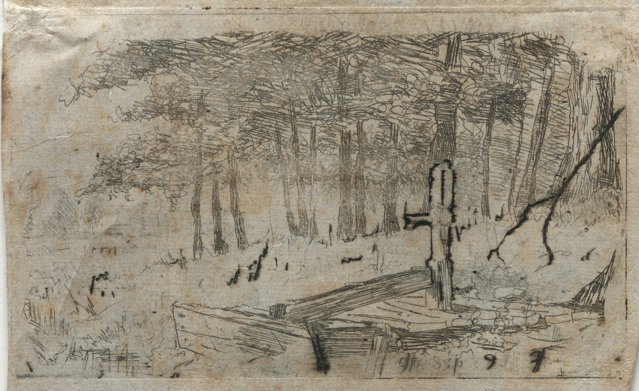 Ağaçların Küçük Çalışması, 19.-20. yüzyıl. by Otto H. Bacher