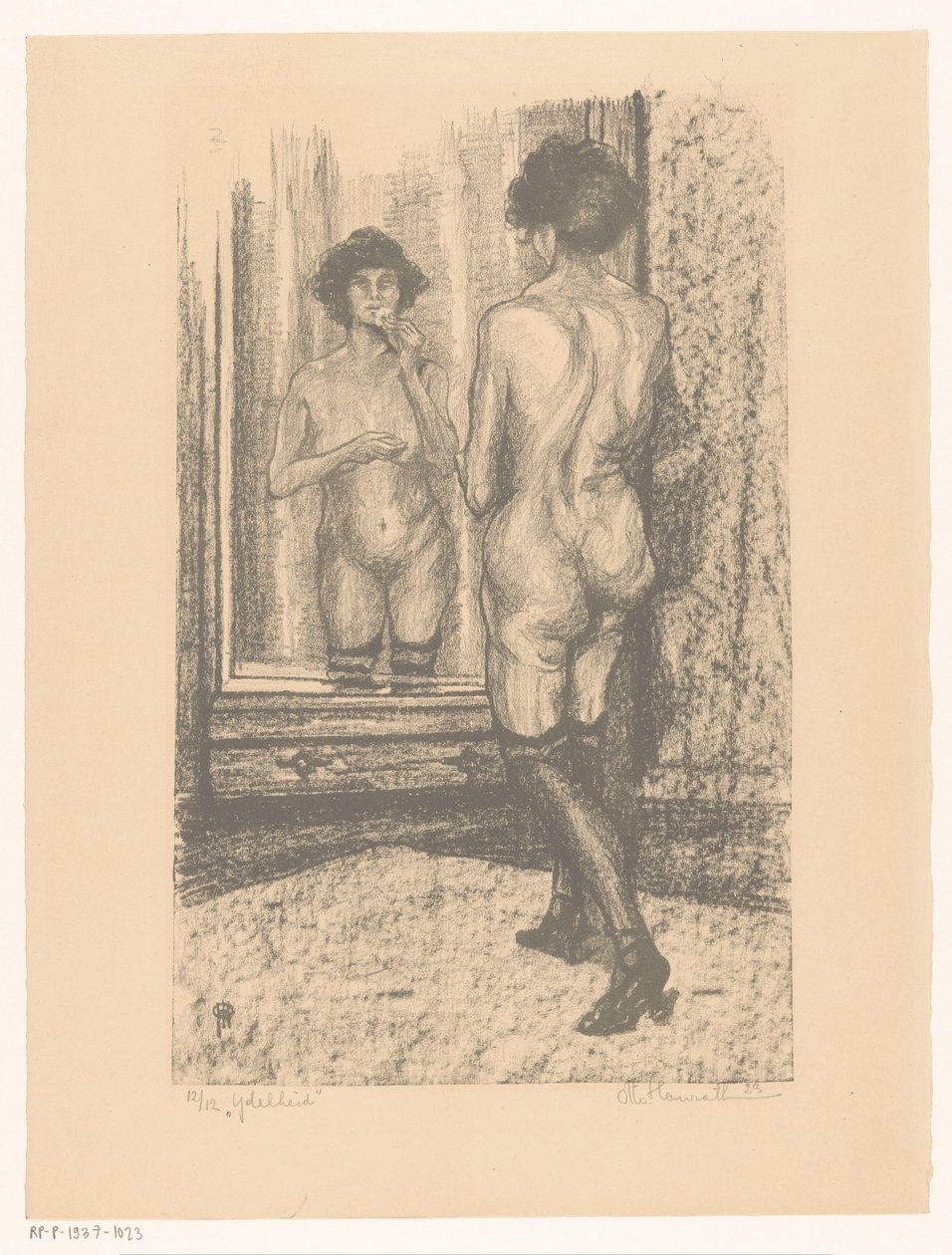 Vanity (nesne üzerindeki orijinal başlık) by Otto Hanrath (signed by artist)