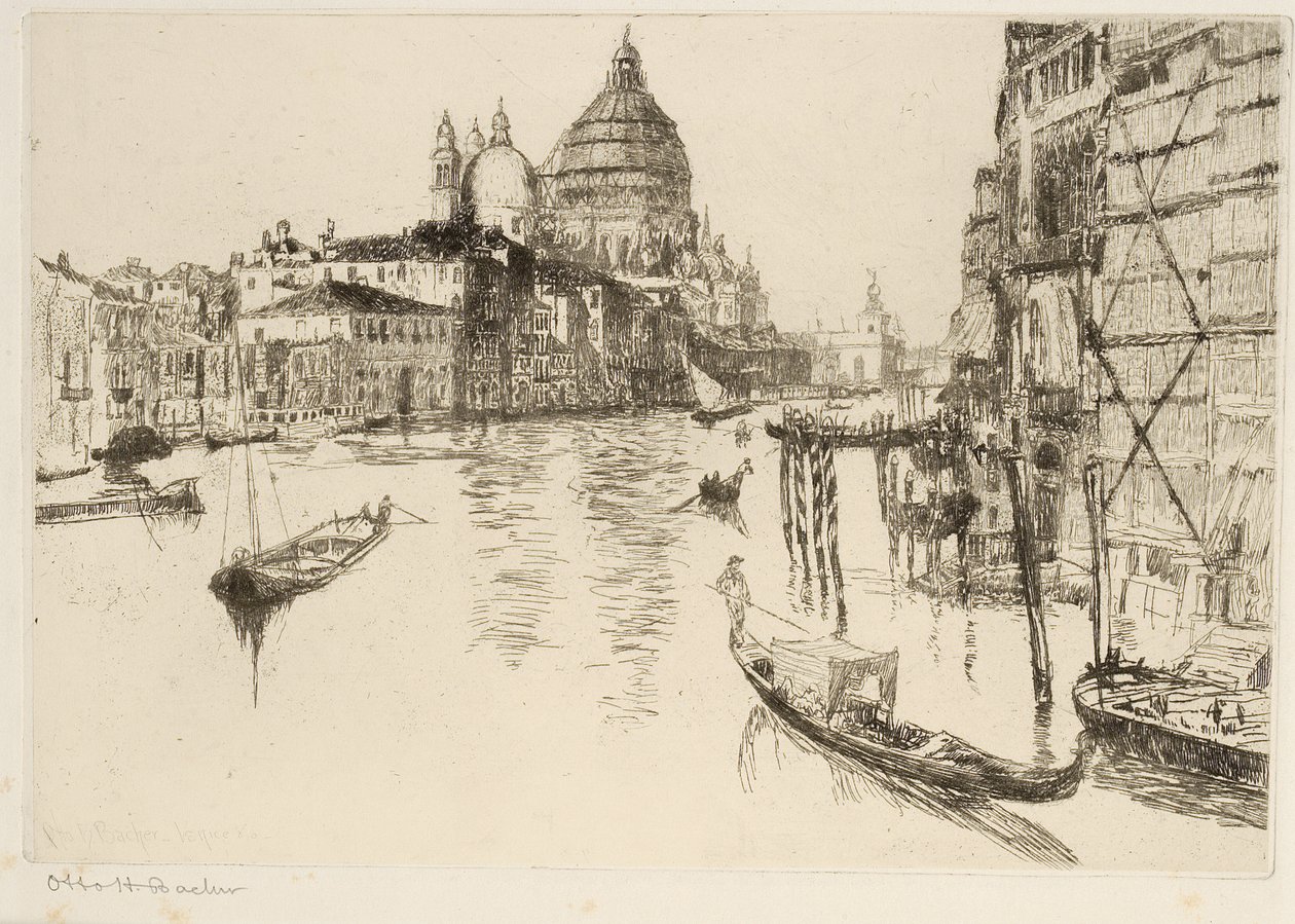 Büyük Kanal, Venedik by Otto Henry Bacher