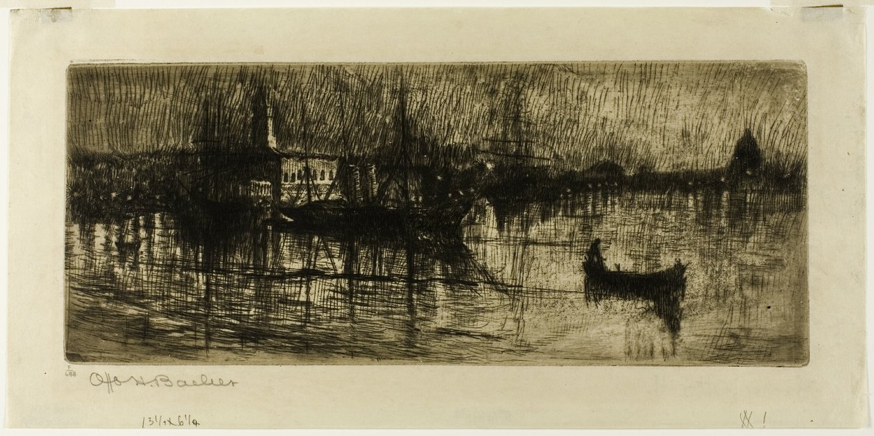 Yağmurlu gece by Otto Henry Bacher