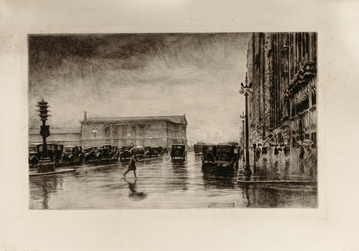 Yağmurlu Bir Gün, Michigan Caddesi by Otto J. Schneider