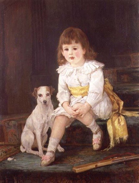 Derby Ustası Baddeley, Köpeğiyle by Otto Leyde