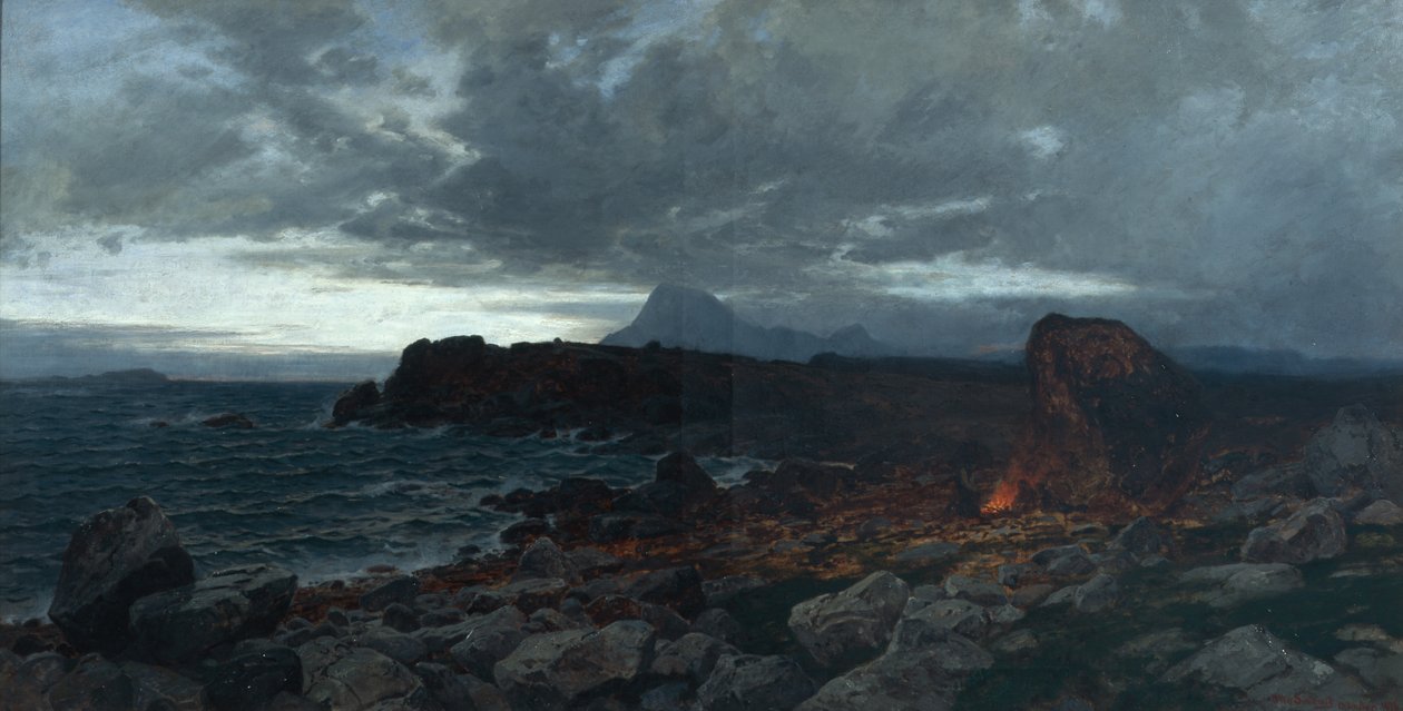 Sahilde Sonbahar Akşamı, Kinn by Otto Ludvig Sinding