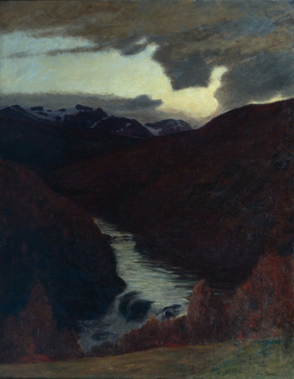 Dağlarda Sonbahar, 1890 dolayları (tuval üzerine yağlı boya) by Otto Ludvig Sinding