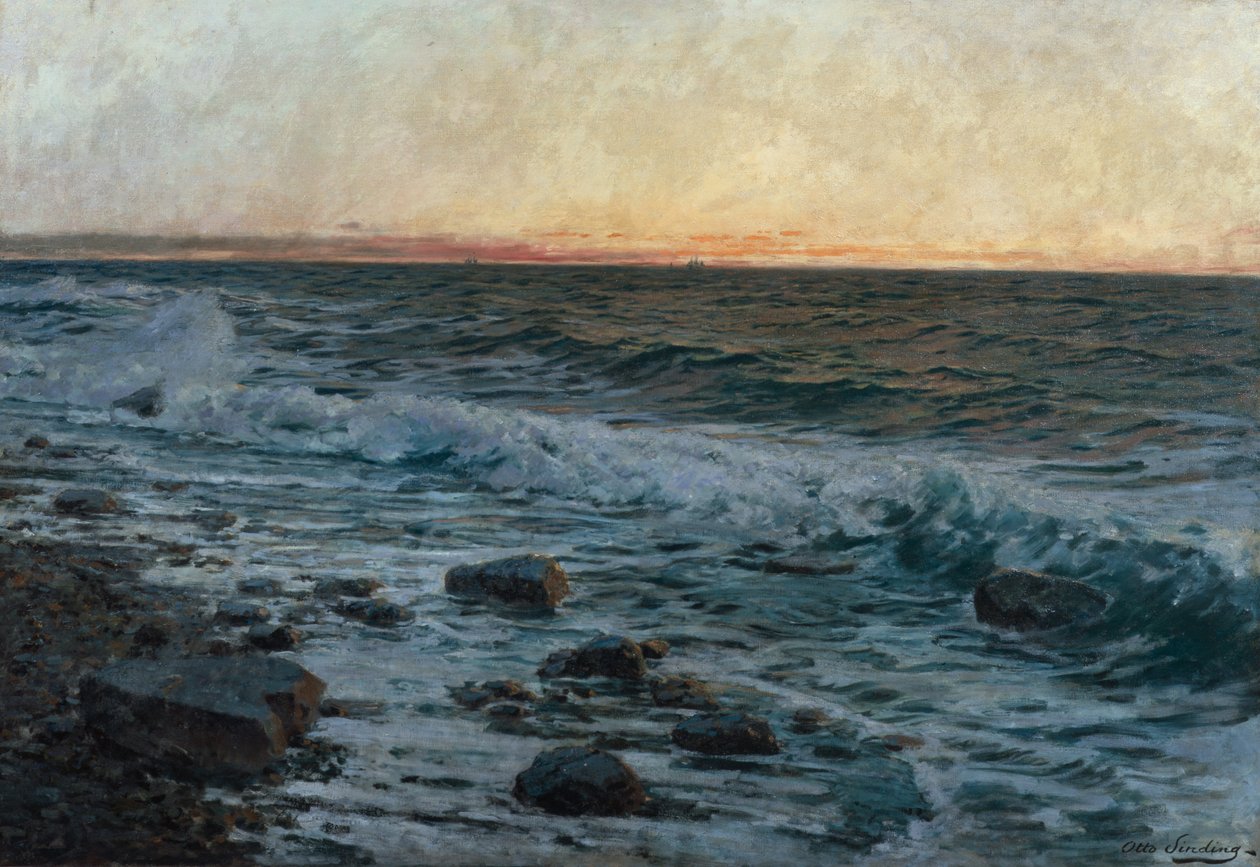 Fırtınadan Önce (tuval üzerine yağlı boya) by Otto Ludvig Sinding