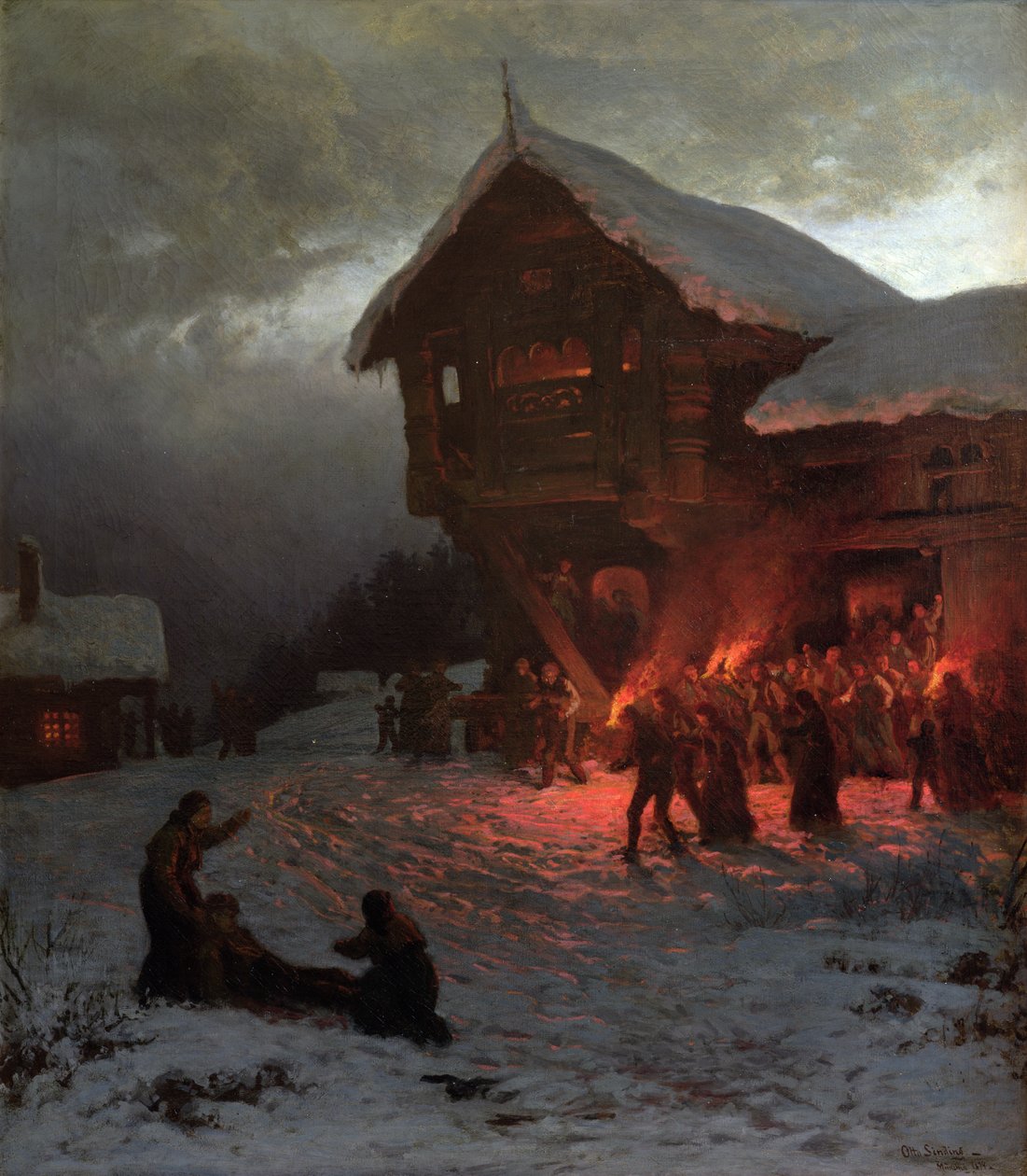 Noel Bayramında Dövüşmek by Otto Ludvig Sinding