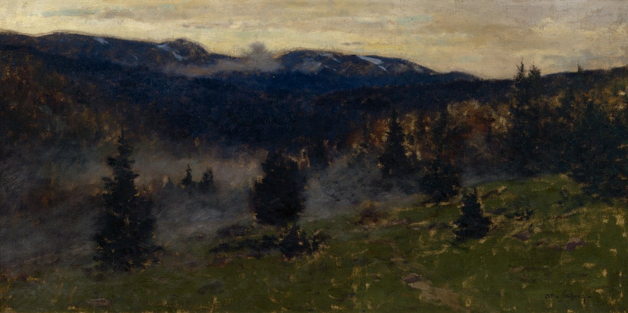 Manzara (tuval üzerine yağlı boya) by Otto Ludvig Sinding