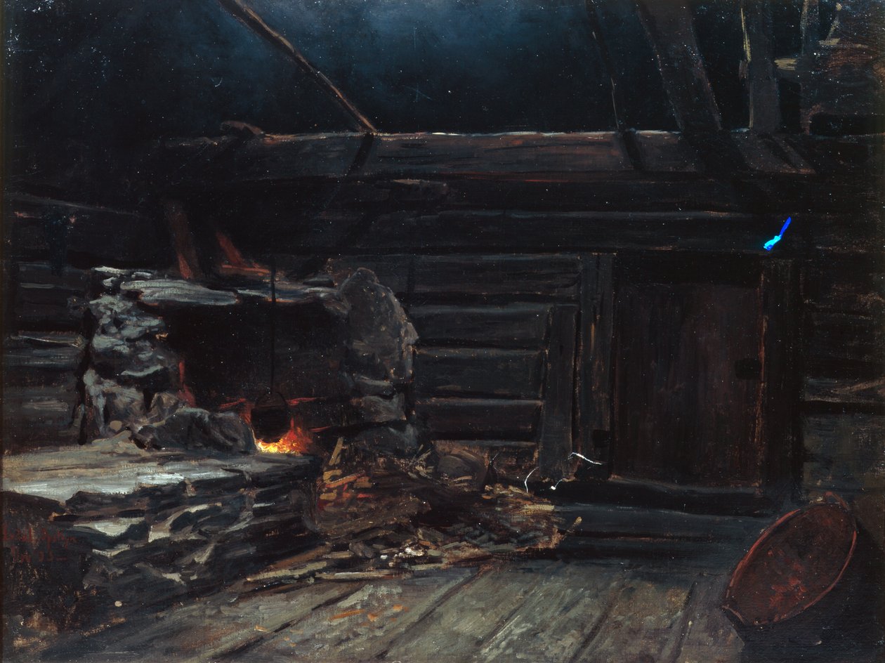 Duman fırını oturma odası, kızartma tavası by Otto Ludvig Sinding