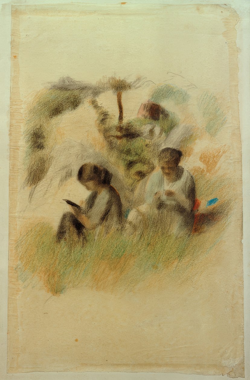 Bir manzara içinde iki kadın by Otto Meyer Amden