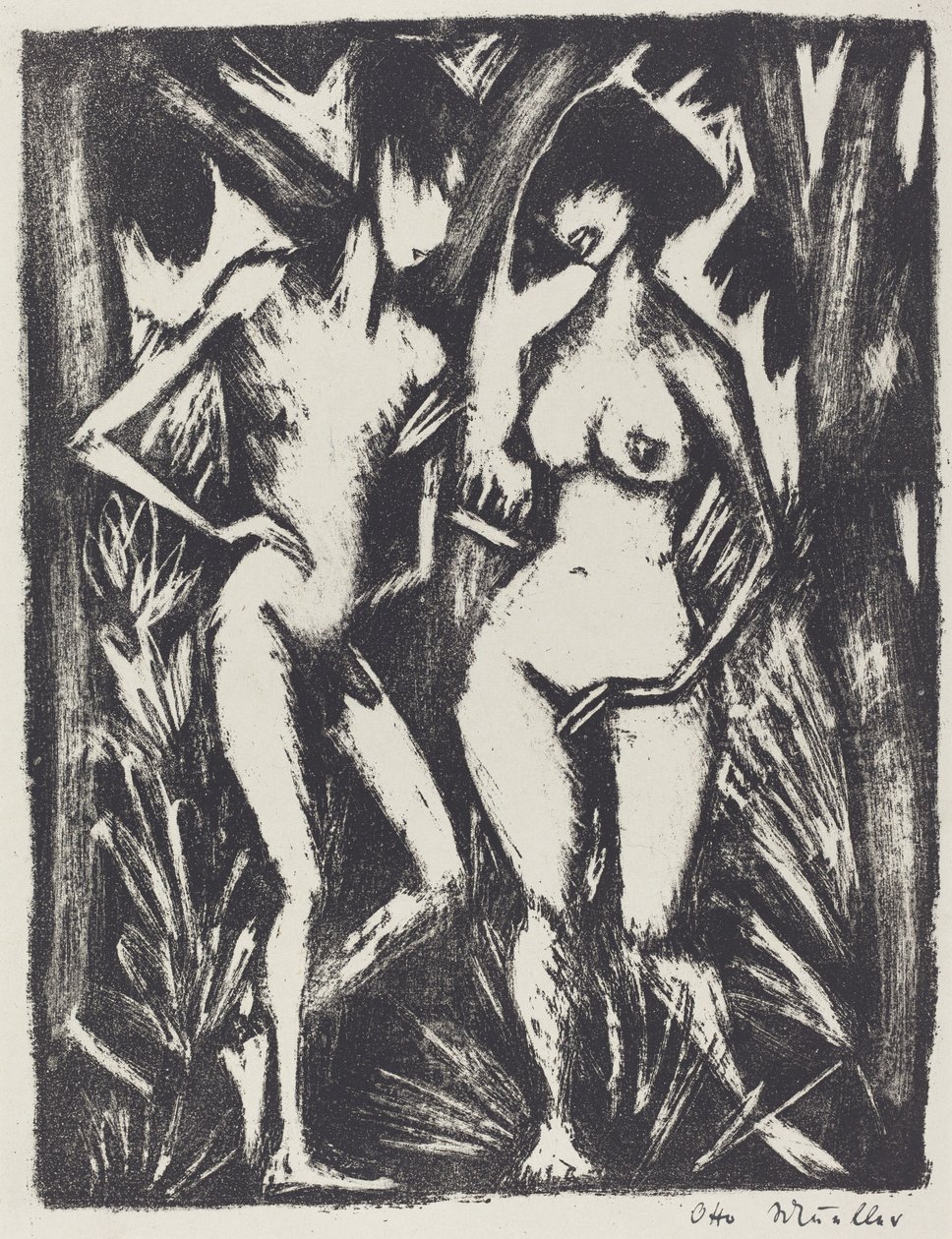 Adem ve Havva (Adem ve Eva) by Otto Müller
