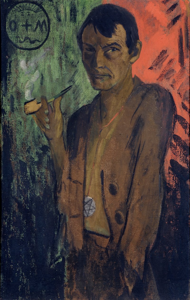 Pentagramlı otoportre, c. 1924. by Otto Mueller