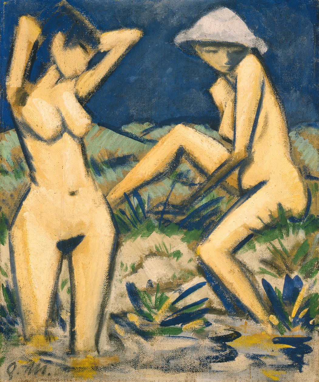 Yıkananlar, 1920 dolayları (tuval üzerine yağlı boya) by Otto Mueller