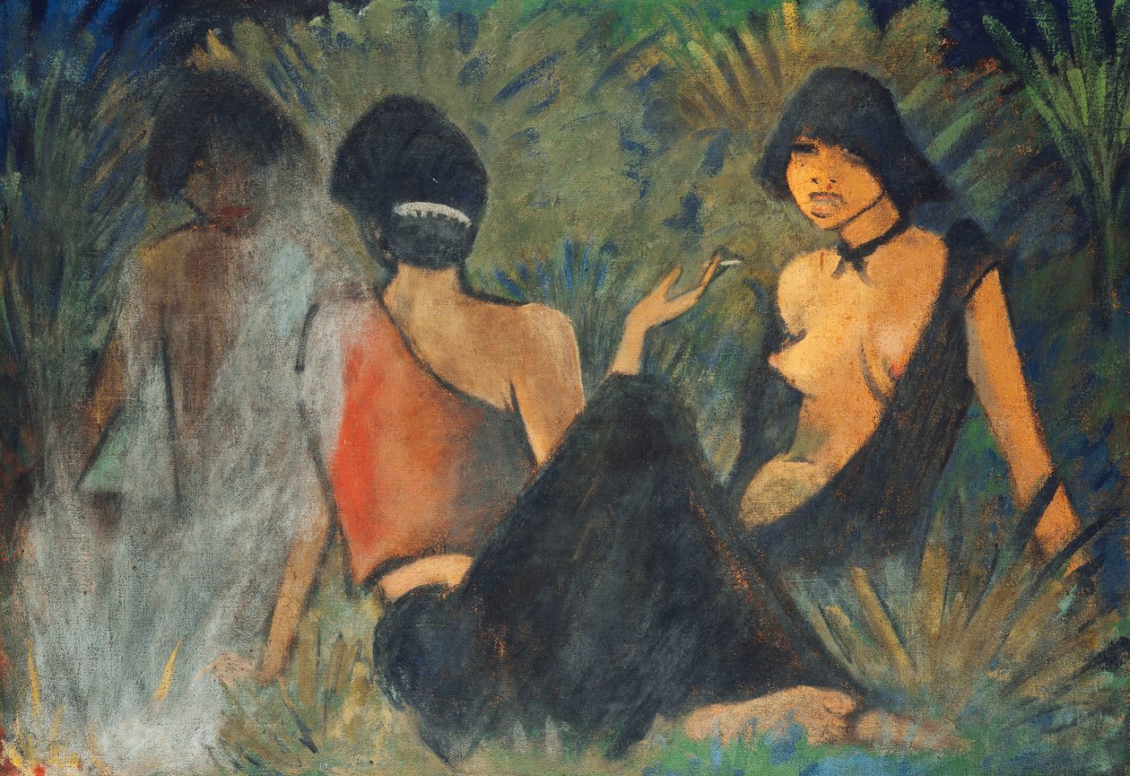 kamp ateşinin yanında çingeneler by Otto Mueller