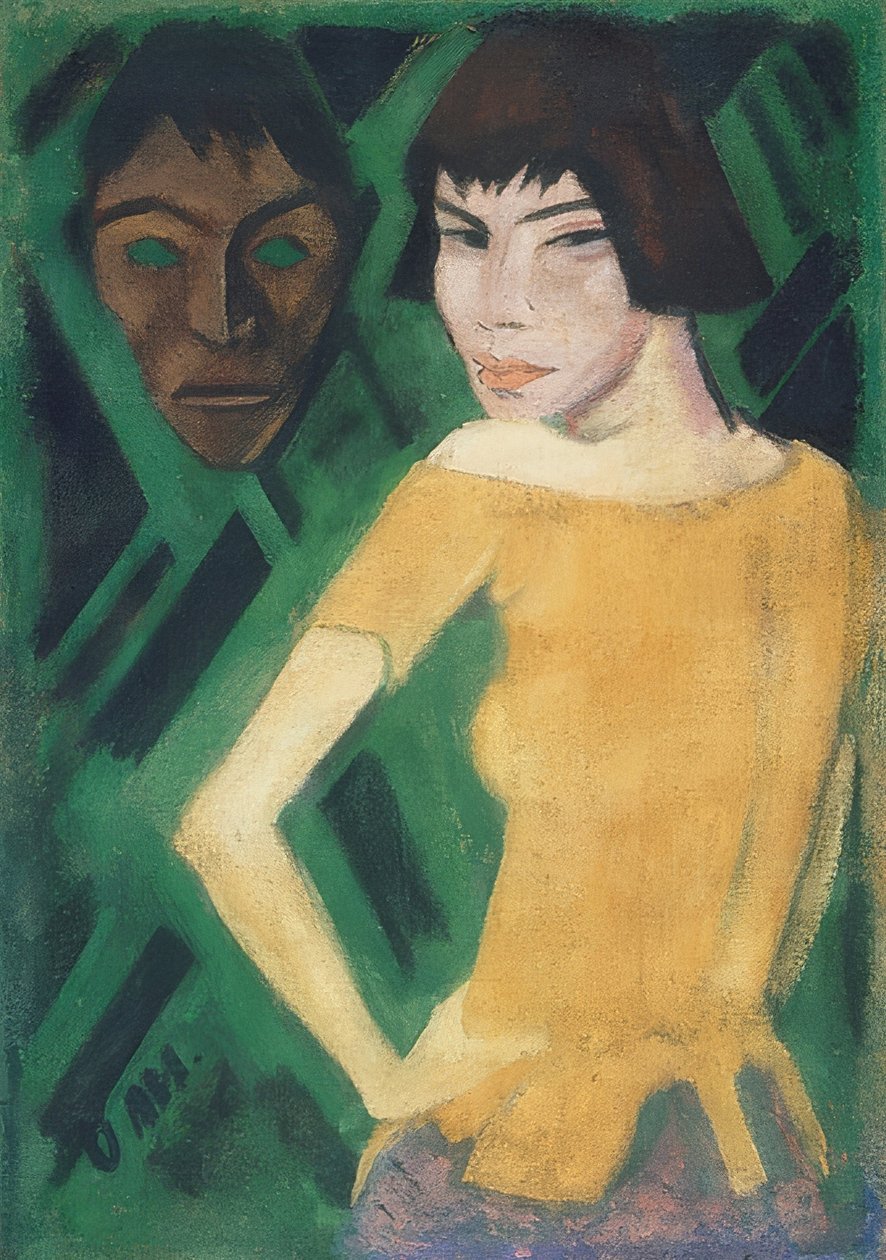 Maske ile maske. 1919/21 by Otto Mueller