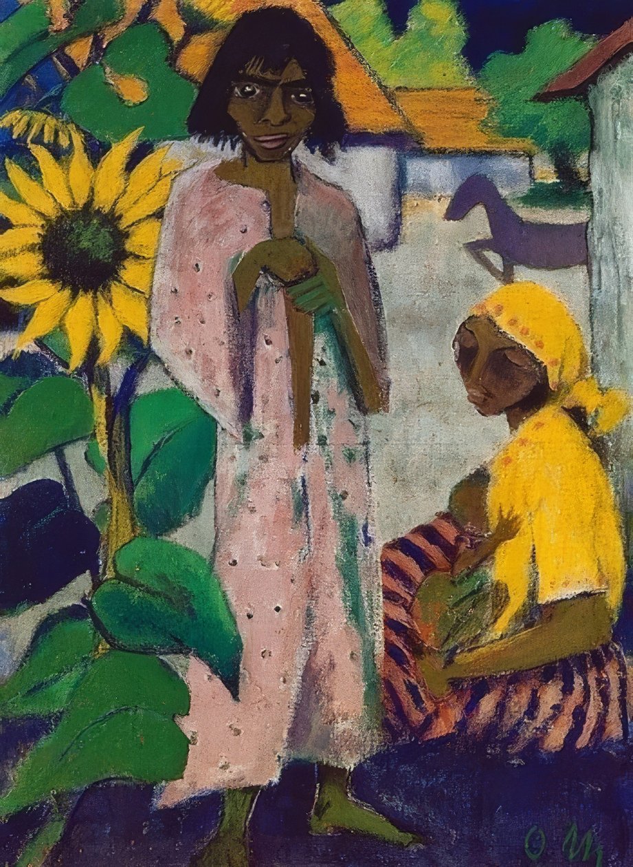Çingeneler ve ayçiçekleri. 1927 by Otto Mueller