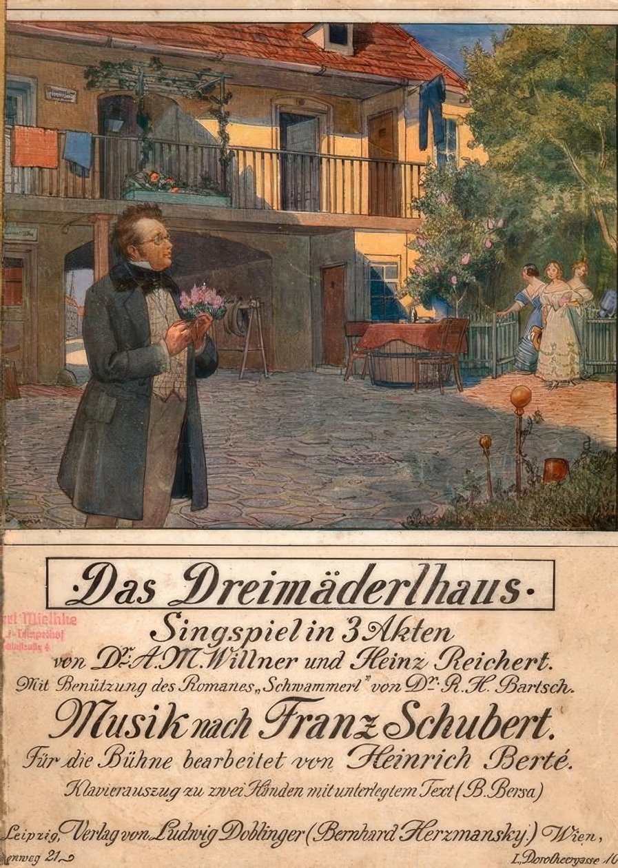 Berte, Dreimäderlhaus / Notendruck 1916 by Otto Robert Nowak