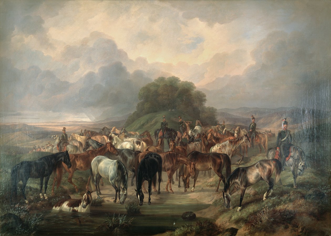 Uhlan liderliğindeki ulaşım by Otto Stotz