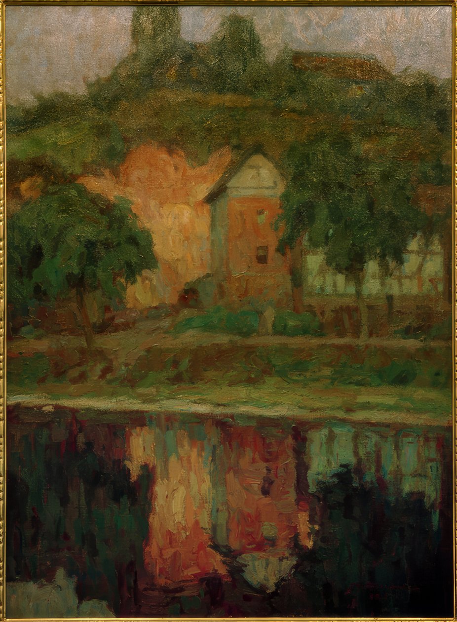 nehir kenarında akşam by Otto Ubbelohde