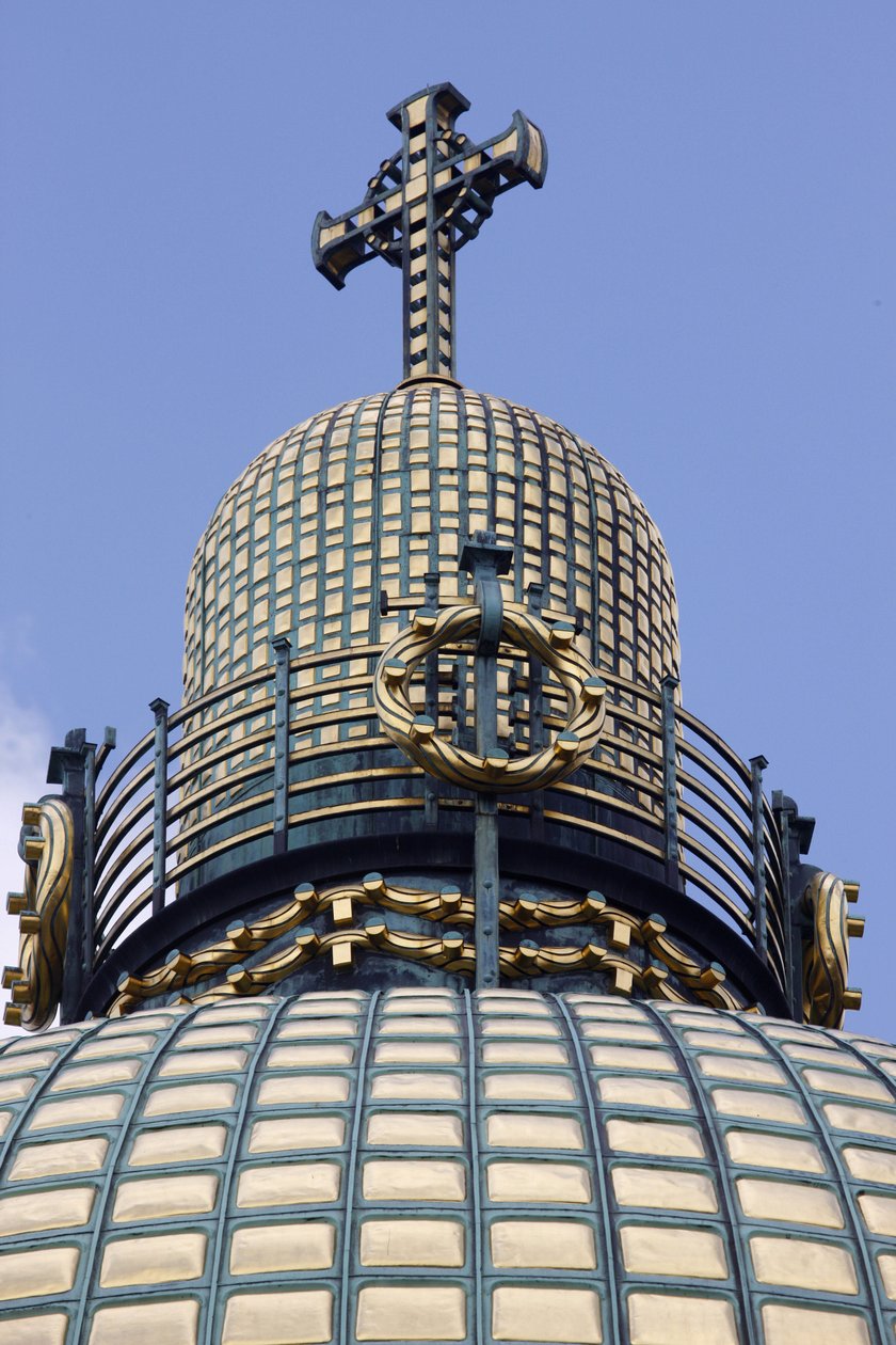 Am Steinhof (St Leopold Kilisesi) - kilise kubbesi, Viyana, Avusturya (fotoğraf) by Otto Wagner