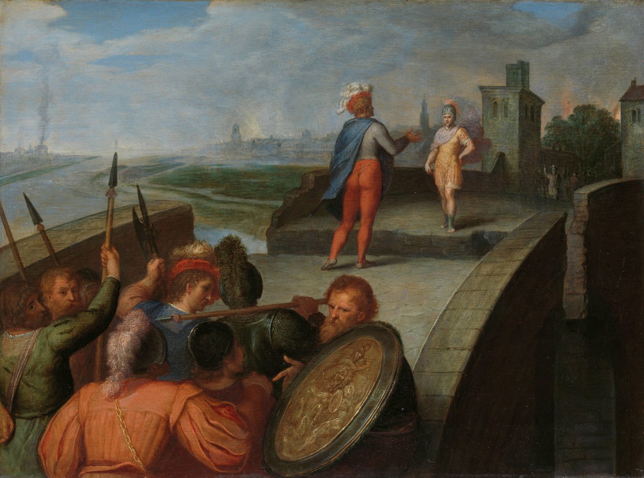 Julius Civilis ve Romalı General Cerialis Arasındaki Barış Müzakereleri Claudius Civilis ve Cerealis arasındaki Barış Müzakereleri Batavianların Romalılara Karşı İsyanı üzerine on iki diziden biri by Otto van Veen