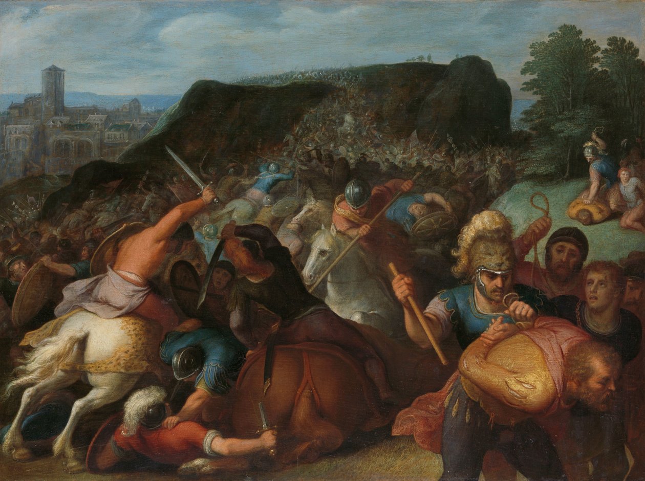 Valentinus Tutsak Alındı Valentinus Tutsak Alındı Batavianların Romalılara Karşı İsyanı üzerine on iki diziden biri by Otto van Veen
