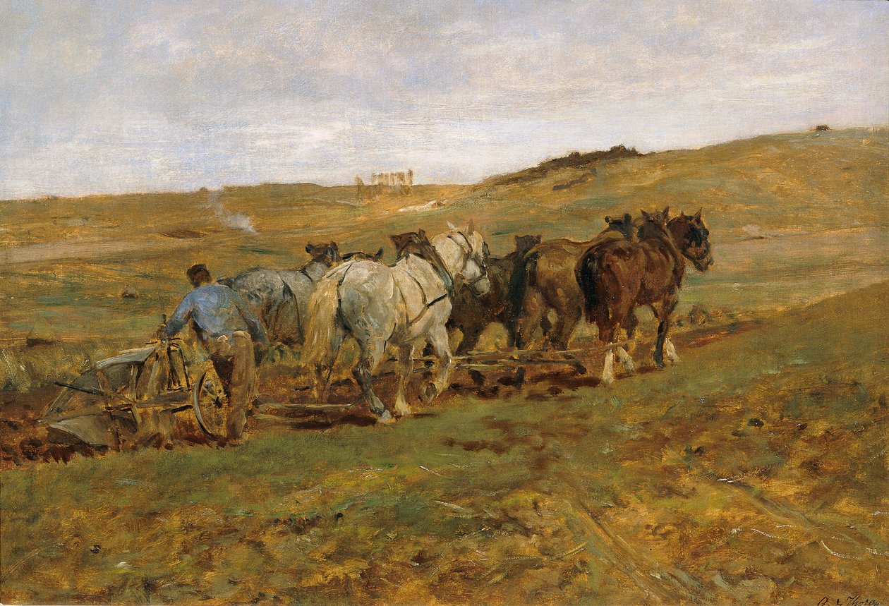 çiftçilik yapan çiftçi by Otto von Thoren