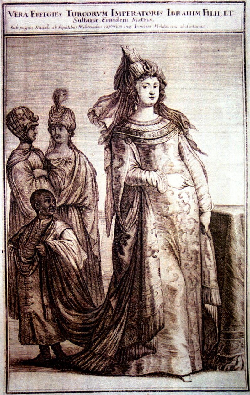 Kösem Sultan hizmetçileriyle, 1647 by Ottoman School