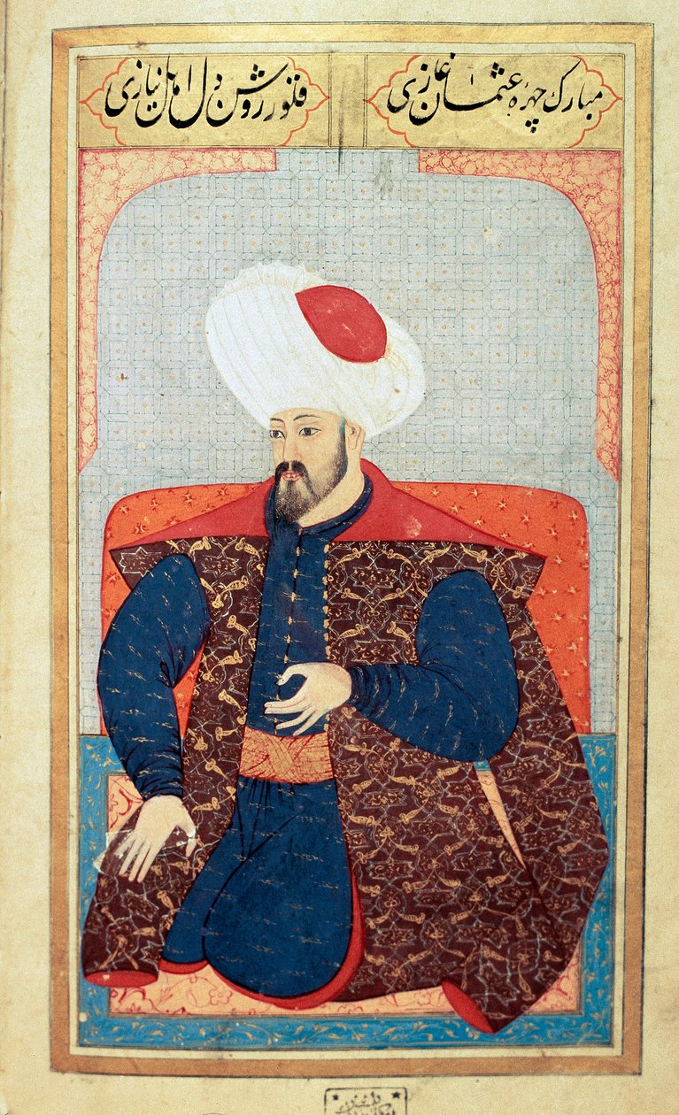 Osmanlı İmparatorluğu: ilk Sultan Osman I portresi (1258-1326) Seyyid Lokman Hüseyin