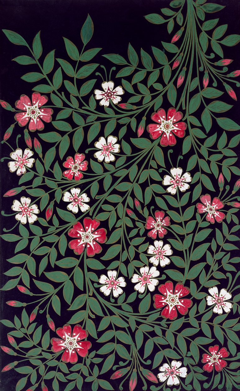 J. ಓವನ್, 1863 ಟರ್ಕ್‌ನಿಂದ ಹೂವಿನ ವಿನ್ಯಾಸ by Owen Jones